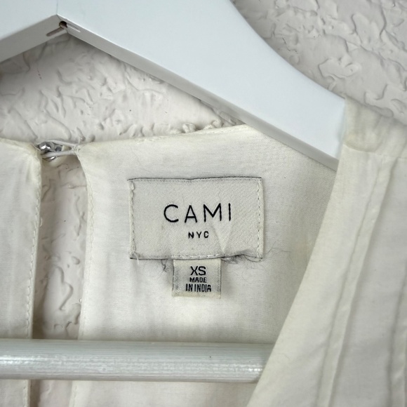 Cami Nyc Womens White Floral Appliqué Long Sleeve Cotton Carolina Mini Dress XS - Picture 4 of 16